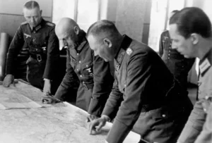 military generals reviewing plan
